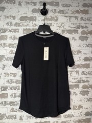 NWT! Lot of 2 JMIERR Short Sleeve Ribbed Button Neck Tee Shirts – Blue/Black S