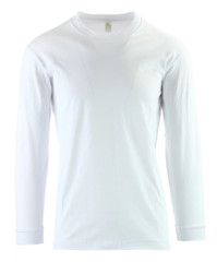 Men’s Long Sleeve Solid T-Shirt Cotton Crewneck Big Tall tee Shirt Heavyweight
