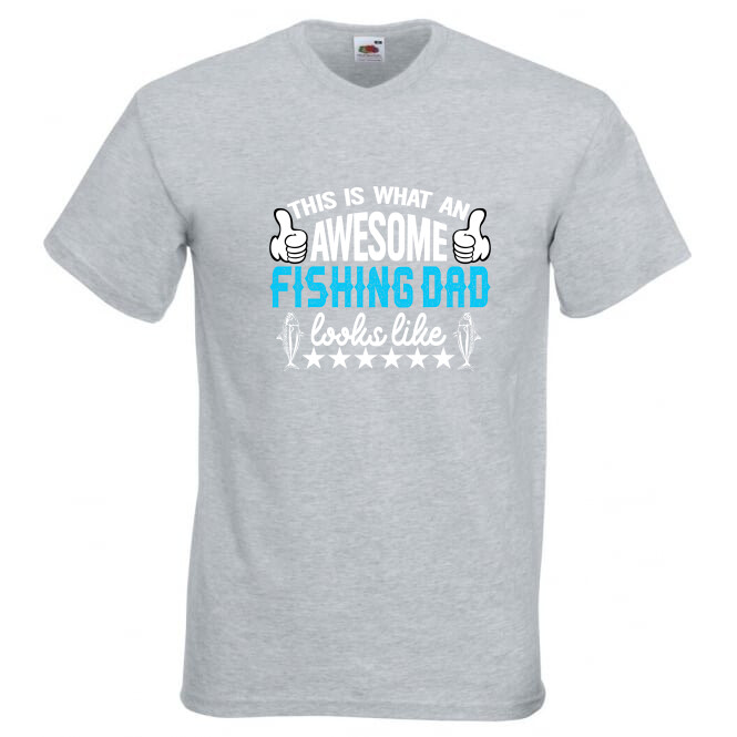 Fishing Awesome Fishing Dad Humour Novelty T Shirt Various Colours And Sizes