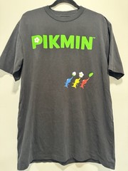 Nintendo Pikmin Graphic T Shirt Black Large Video Game Dbl Sided Tee & Freebie