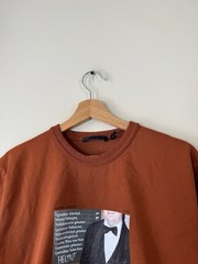 Helmut Lang Fashion Brand Vienna Austria Orange Tee Shirt – Medium