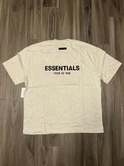Fear of God Essentials T-Shirt SS22 Light Oatmeal Gray – 100% Authentic (XL)