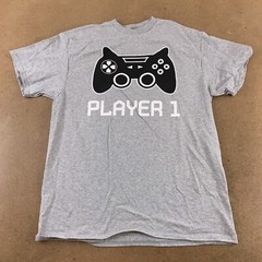 Adult Large & Newborn Gaming Player One Player Two T-Shirt & Bodysuit Set New