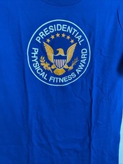 Presidential Physical Fitness Tshirt Blue Sz M Delta Cotton Chest 40×29” New
