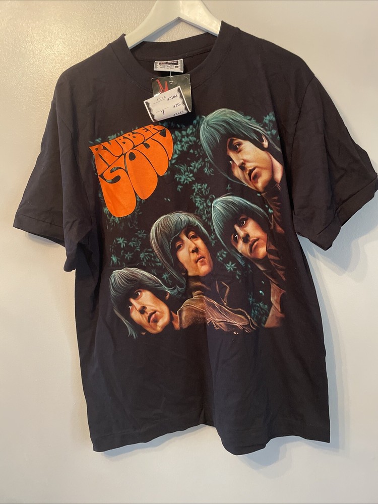 Beatles T Shirt Adult Large Black Subber Soul The Roxx Single Stitch Brand New