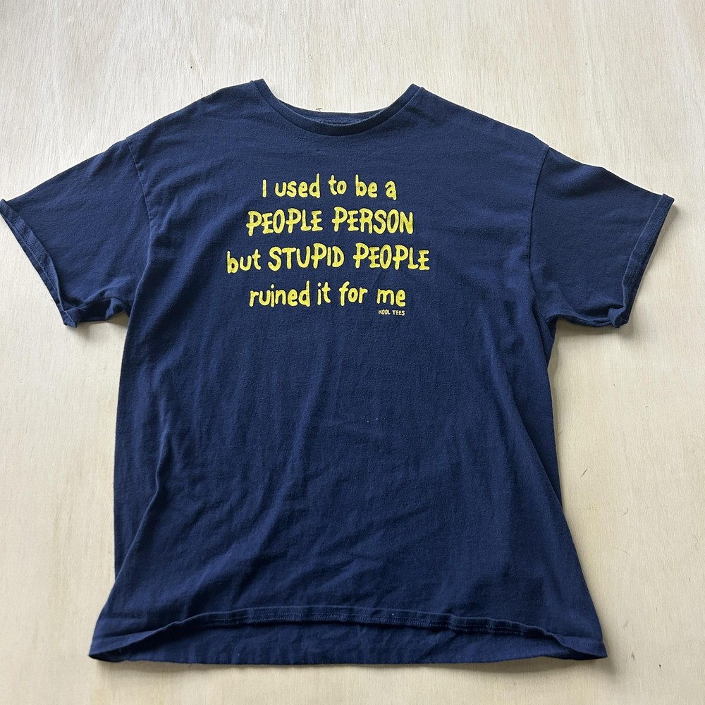 Vintage Kool Tees Shirt Mens Large Blue Funny Sarcastic People Person Tee