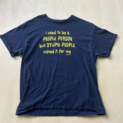 Vintage Kool Tees Shirt Mens Large Blue Funny Sarcastic People Person Tee