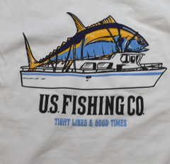 U.S. Fishing Co. Mens Tight Lines And Good Times White Shirt New S-3XL