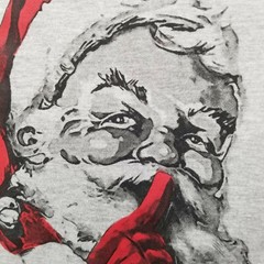 holiday time santa claus graphic tee men M gray short sleeve novelty humor funny