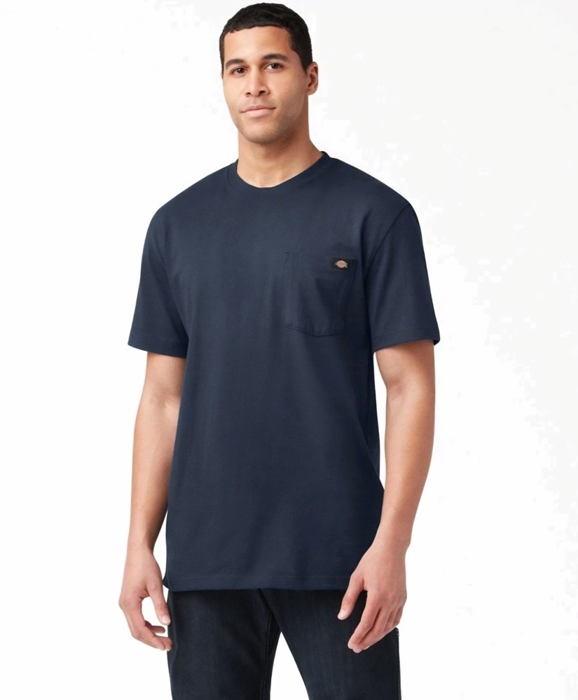 NWT Dickies Men’s HEAVY WEIGHT T-Shirt Short Sleeve 5XL Chest Pocket Dark Navy