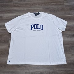 Polo Ralph Lauren White Short Sleeve Logo Jersey Tee Shirt Men’s 5XLT 5XL TALL