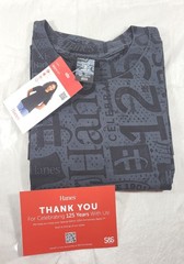 Hanes Beefy-T 125 Year Anniversary Ring Spun T-Shirt #5180 – Black – 2XL