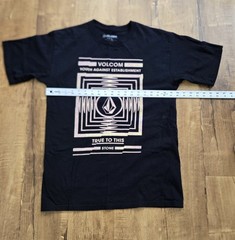 VOLCOM Black T-Shirt Youth Against Establishment-True to this Stone Size M
