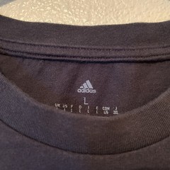 Adidas Undeniable Sneaker Shirt Large Black Embroidered BG34