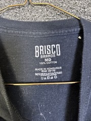 Brisco Brands Men’s Size Medium 100% Cotton Plain Black Nashville Graphics Tee