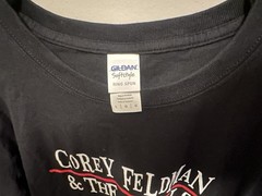 COREY FELDMAN And THE ANGELS Official LOST BOYS Design Concert T Shirt- – LARGE
