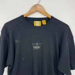 Mossimo Knit T-Shirt Men’s Size M Black Ribbed Crew Neck Vintage Logo Y2K