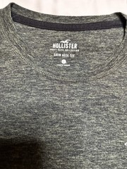 Hollister Must-Have Collection Men’s L Gray/green Heathered Logo Crew Neck Tee