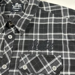 Sullen Collective Long Sleeve Black Plaid Flannel Shirt Men’s Size Large Moto