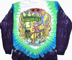 Grateful Dead Watch Tower Front/Back Graphic Tie Dye T-Shirt Size Large New
