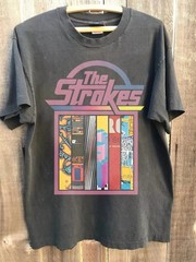 The Strokes Vintage Indie Rock Shirt Charcoal Graphic Tee