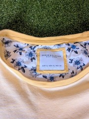 Denim & Flower Ricky Singh Mens XL Yellow Striped Crew Neck Short Sleeve T-Shirt