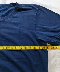 Enatex Blue V-Neck T-Shirt Men’s Size XL 100% Cotton Solid Basic Tee