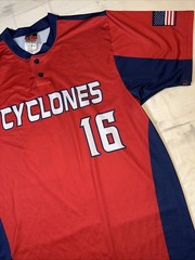 Alleson Athletic Cyclones #16 Baseball Team Men’s Size Medium Red Jersey