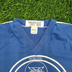 Vintage 80s Almenda Bobcat Shirt L/XL 21×25 Blue Elementary