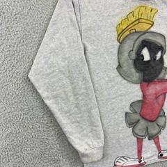 Vintage Marvin The Martian Shirt Mens Small 90s Gray Nike Looney Tunes Cartoon