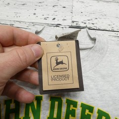 Vintage John Deere Shirt Mens Medium Gray Model A Tractor Graphic Earth Tones