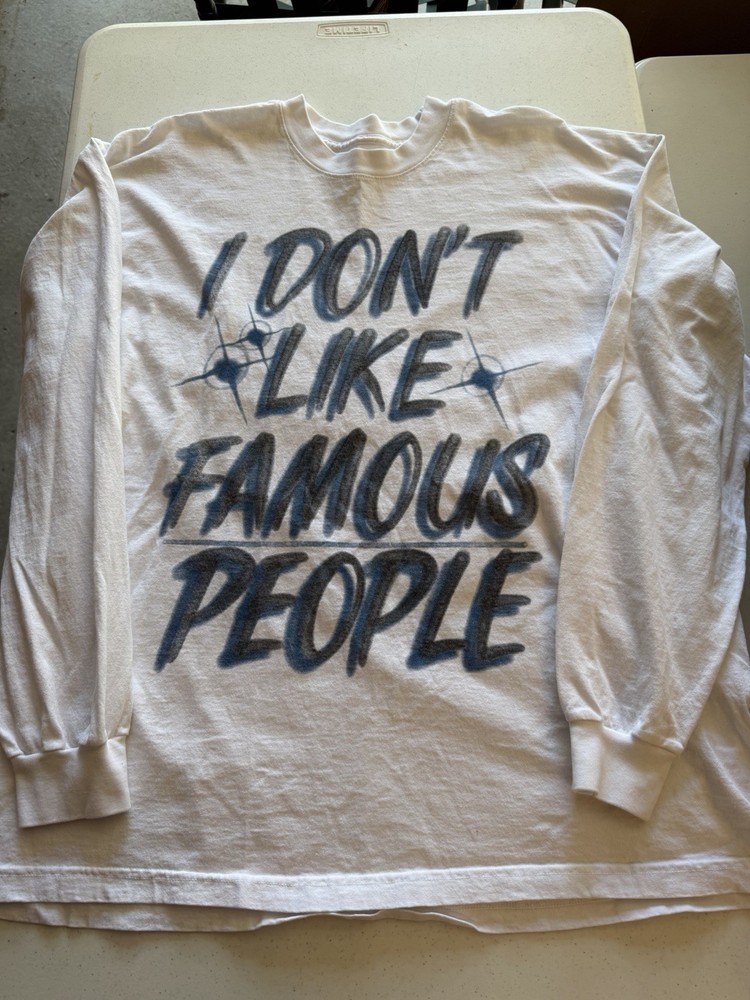 Vince Staples I Don’t Like Famous People Long Sleeve Tour T-Shirt Size XL