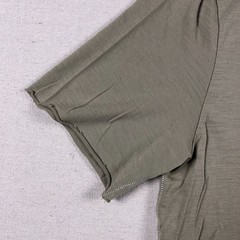 Rag & Bone T Shirt Mens Large 0 Wool Olive Green Raw Hems