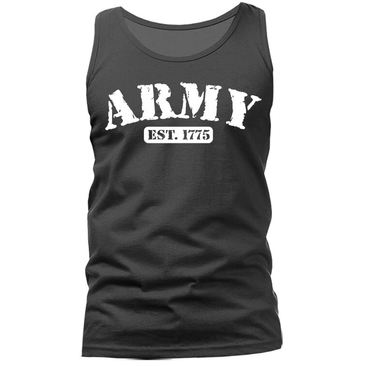 Army Military Patriotic US Flag Veteran Graphic Tank Top