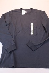 NEW Duluth Trading Co Longtail T Relaxed Long Sleeve Pocket T Shirt Black S