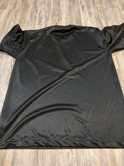 Vintage Nike Air Jordan Black Satin Basketball Shooting Shirt Mens L Red Jumpman