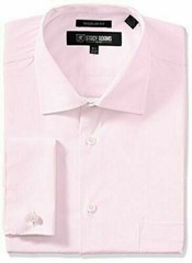 STACY ADAMS Mens 16.5 32″-33″ Sleeve Big-Tall Adjustable Collar Dress Shirt Pink