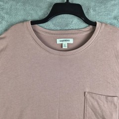 Goodthreads Shirt Mens XXL Dusty Rose Crew Neck Long Sleeve Pocket Tee Essential