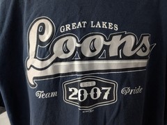 Vintage Badger Sport Navy Blue Great Lakes Loons T Shirt Size 2XL