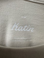 Katin Large Men T-shirt Logo 100% Organic Cotton Vintage White