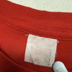 Vintage 1980s red cotton blank pocket tee
