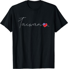 TaiwanÂ  Simple Love Taiwanese Flag Heart on Taiwan T-Shirt