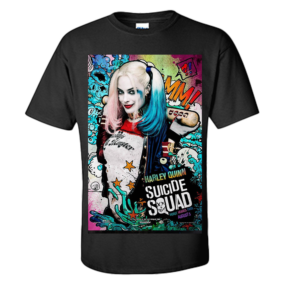 Harley Quinn T Shirt Harley Quinn Graffiti Art Shirt Graphic Tee S-XXXL
