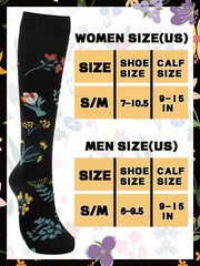 6 Pairs Christmas Compression Socks Women Men Knee High Compression Socks Sup…