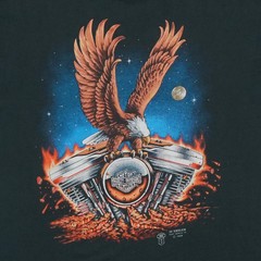 1989 Harley Davidson 3D Emblem Vintage T-Shirt Reprint