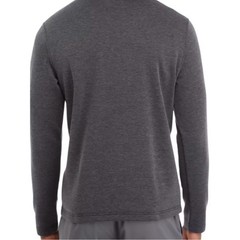 Greg Norman Heathered Charcoal Twill Fleece 1/4 Zip Pullover Shirt Mens Small