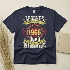 60th Birthday T Shirt Born In 1966 Gift 60 Year Old T-Shirt Legends Were Born