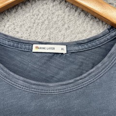 Marine Layer Terracotta Shirt Mens XL Navy Blue Pocket T Slub Relaxed Fit Soft