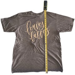Tultex 241 Charcoal Gray Large “Leaves + Lattes” T-Shirt