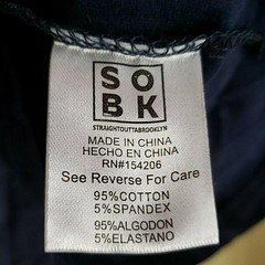 SOBK Shirt Mens Medium Blue White Colorblock Stripe Crewneck Stretch Jersey Tee
